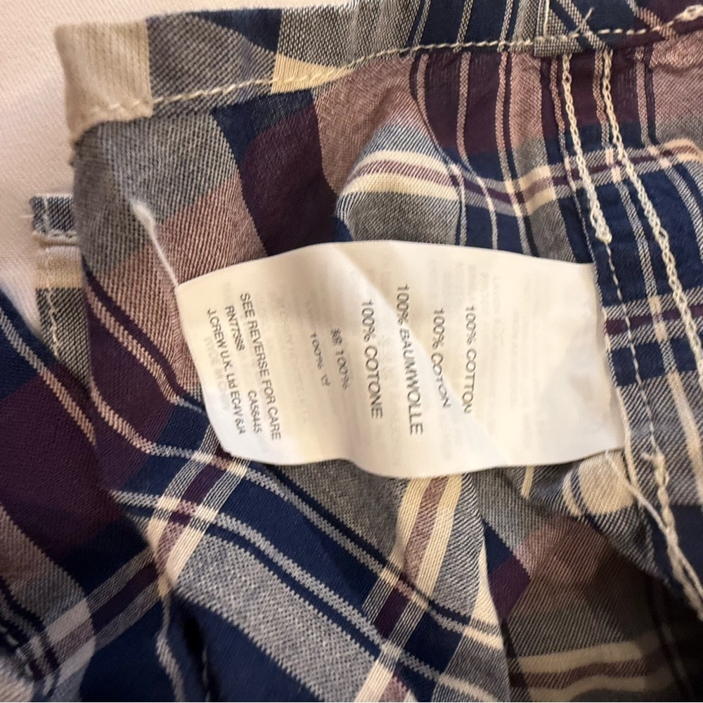J.Crew Baby Boys Plaid Button Down Shirt 6-12M 100% Cotton - Picture 6 of 6